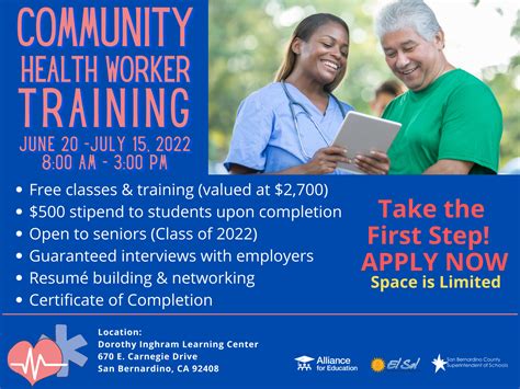 Community health workers co nduct outreach for medical personnel or health organizations in order to implement programs in communities. . Free community health worker training texas
